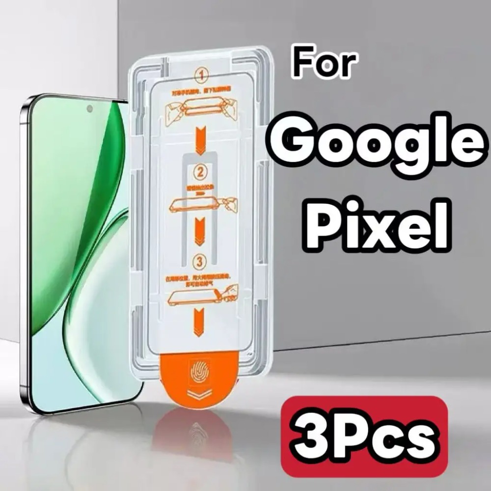 Google Pixel 8A - 3Pcs Tempered Glass Screen Protector 10