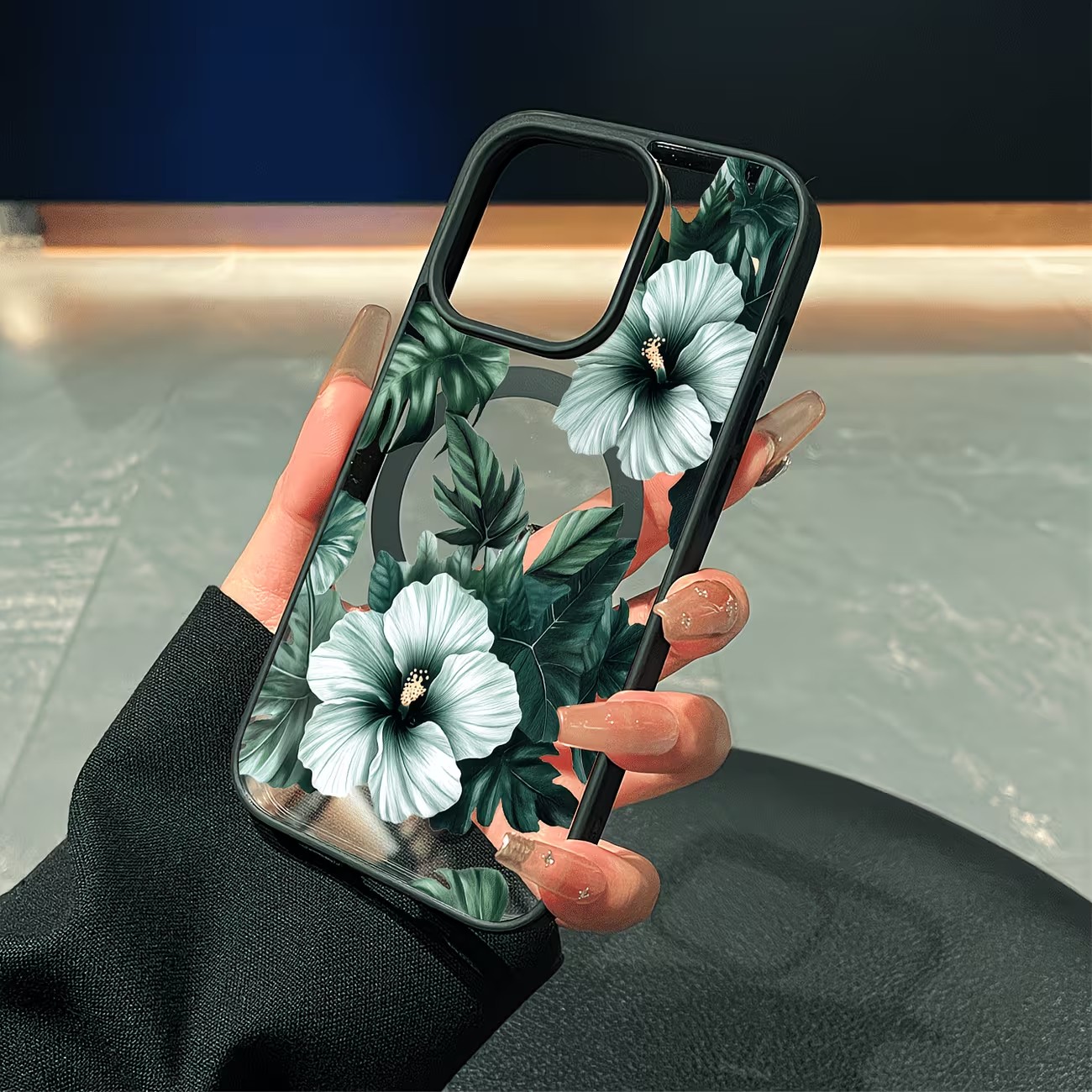Green Floral Print Phone Case  - Apple Iphone 15 评论和价格